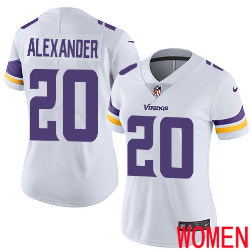 Minnesota Vikings 20 Limited Mackensie Alexander White Nike NFL Road Women Jersey Vapor Untouchable